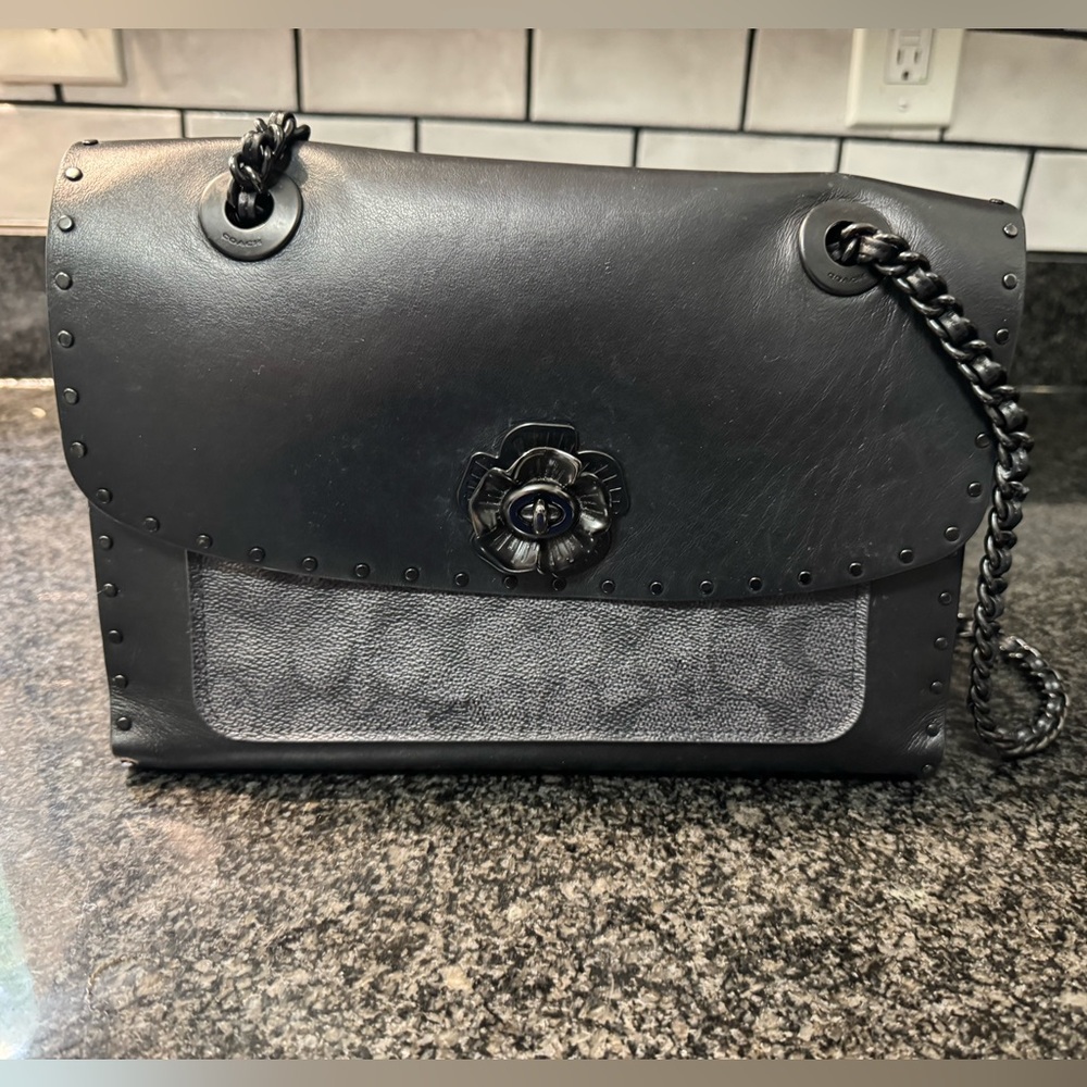 Coach Parker bag with flower closure